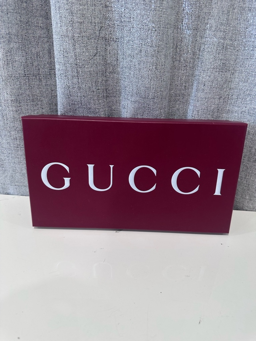 Authentic Gucci burgundy empty tie box with receipt holder. - Picture 3 of 7